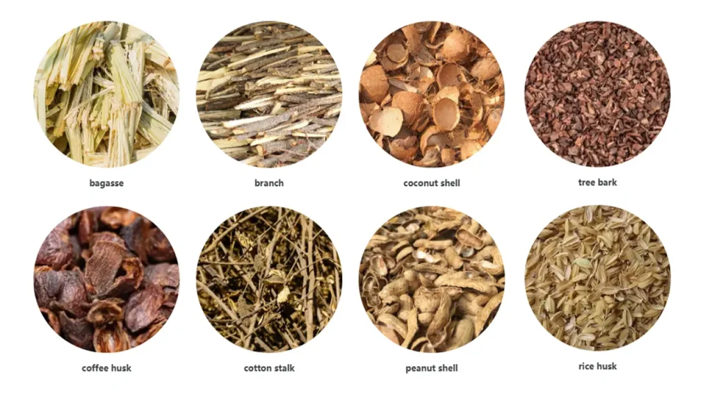 Hydraulic briquetting solution for agricultural residues like rice husk, straw, sugarcane bagasse, and coconut shell.