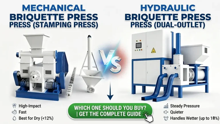 Mechanical vs Hydraulic Briquette Press: 7 Key Differences and Which One You Should Buy