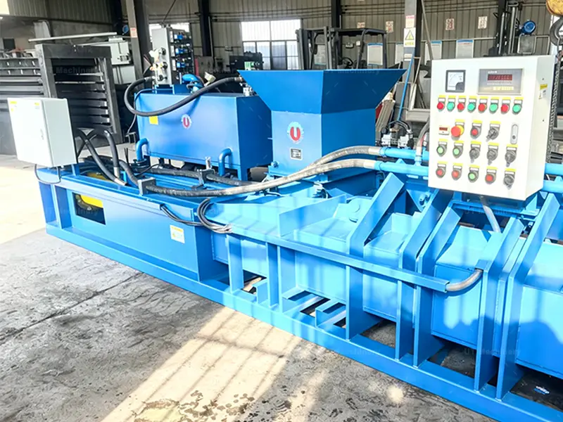 PLC touchscreen control panel for fully automatic continuous block production